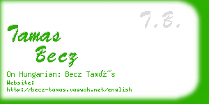 tamas becz business card